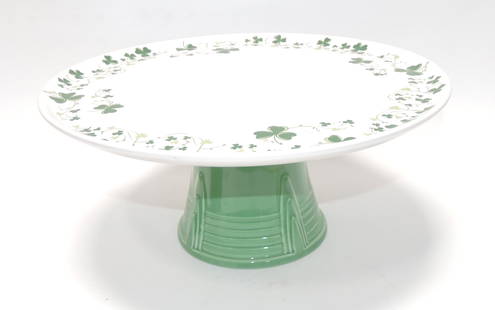 RARE Fiesta Post 86 St. Patrick's Day pedestal cake plate, NIB: only 14 of these have been made and only 5 have been released to the public, extremely rare