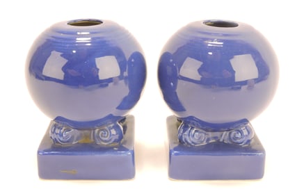 Fiesta pair of bulb candle holders,