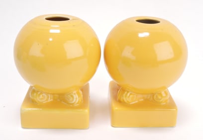 Fiesta pair of bulb candle holders,