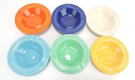 Fiesta ashtray group, all 6 original colors