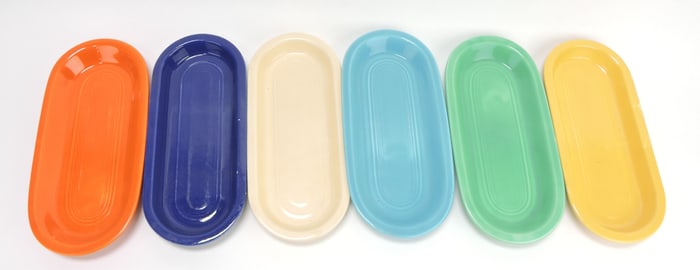 Fiesta utililty tray group, all 6 original