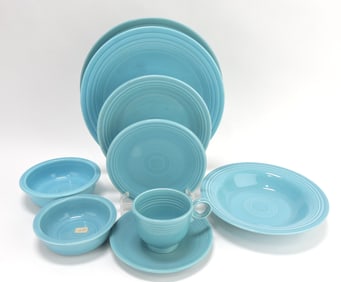 Fiesta 9 piece place setting, turquoise