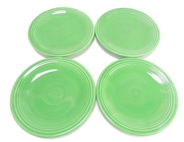 Fiesta 6" plate group, 4 medium green