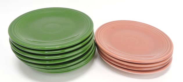 Fiesta 6" plate group, 8 dark green,