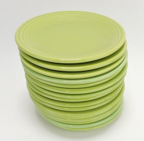 Fiesta 6" plate group, 16 chartreuse