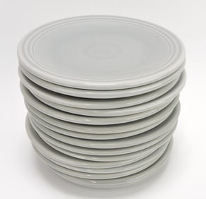 Fiesta 6" plate group, 15 gray