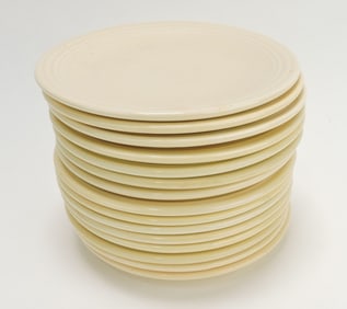 Fiesta 6" plate group, 15 ivory