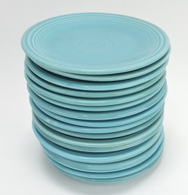 Fiesta 6" plate group, 18 turquoise
