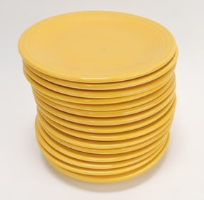 Fiesta 6" plate group, 16 yellow