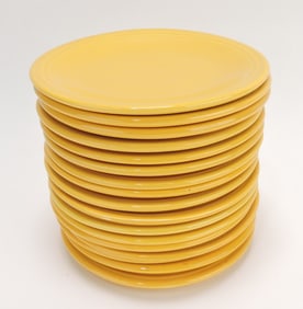 Fiesta 6" plate group, 17 yellow