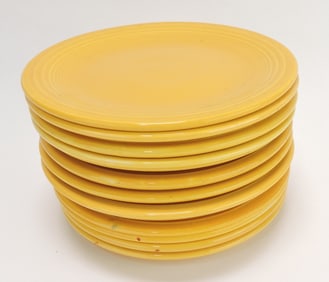 Fiesta 7" plate group, 13 yellow