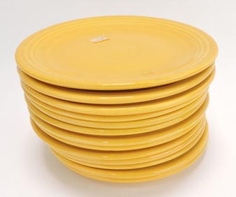Fiesta 7" plate group, 13 yellow