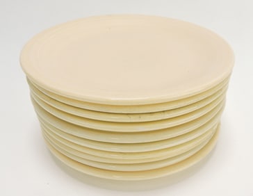 Fiesta 7" plate group, 10 ivory