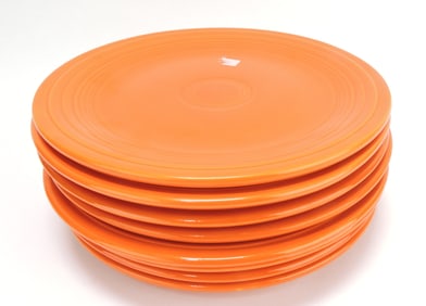 Fiesta 9" plate group, 8 red