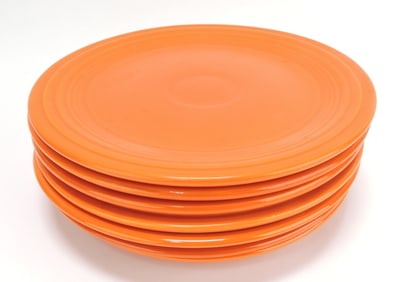 Fiesta 9" plate group, 7 red