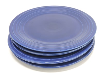 Fiesta 9" plate group, 4 cobalt