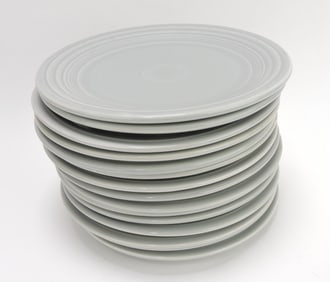 Fiesta 9" plate group, 15 gray