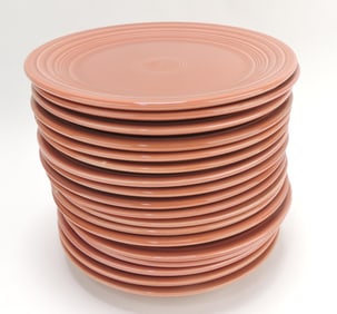 Fiesta 9" plate group, 18 rose