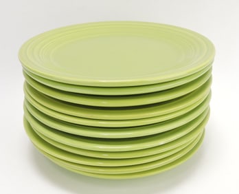Fiesta 9" plate group, 12 chartreuse
