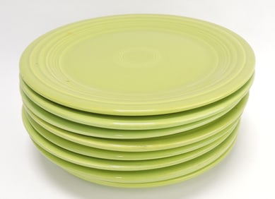 Fiesta 9" plate group, 9 chartreuse