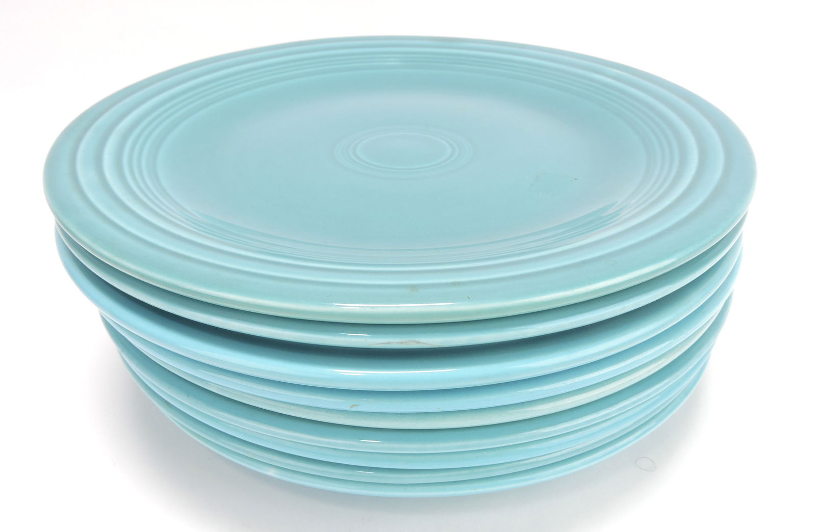 Fiesta 10" plate group, 9 turquoise: .