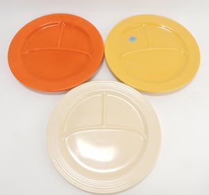 Fiesta 12" compartment plates, red,
