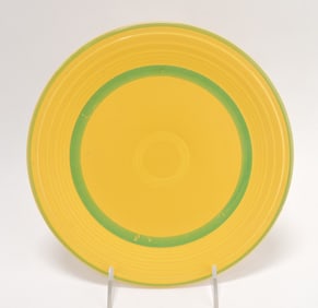 Fiesta 9" yellow plate with green stripe