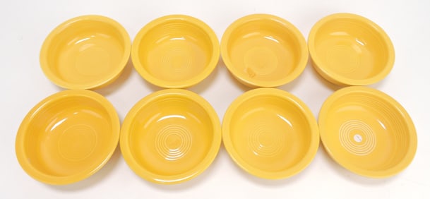 Fiesta 5 1/2" fruit bowl group, 8 yellow