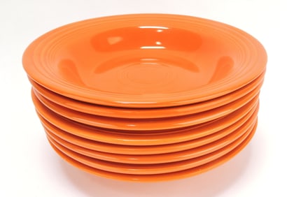Fiesta deep plate group, 8 red