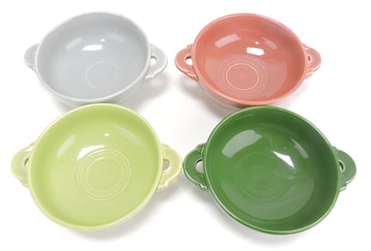 Fiesta cream soup group, 4 - 50's colors