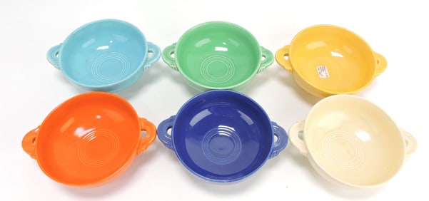 Fiesta cream soup group, all 6 original