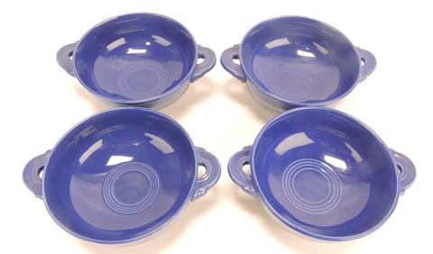 Fiesta cream soup group, 4 cobalt