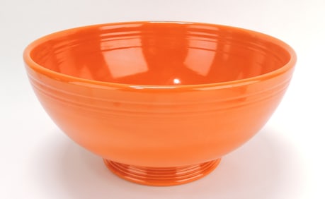 Fiesta footed salad bowl, red