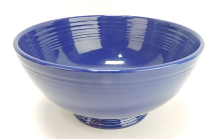 Fiesta footed salad bowl, cobalt
