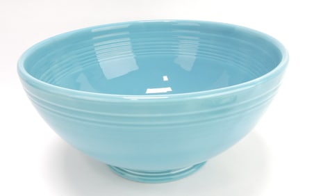 Fiesta footed salad bowl, turquoise