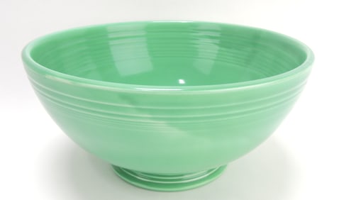 Fiesta footed salad bowl, green