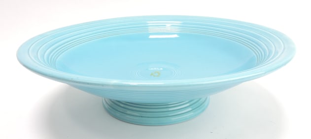 Fiesta 12" footed comport, turquoise