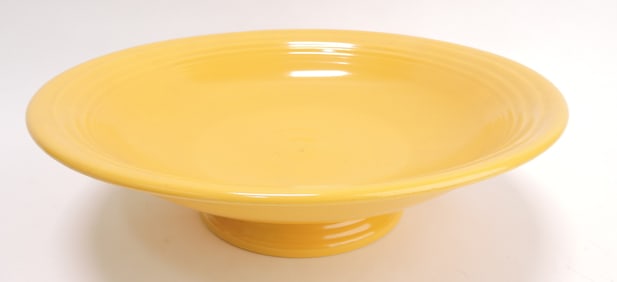 Fiesta 12" footed comport, yellow