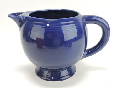 Fiesta ice lip pitcher, cobalt