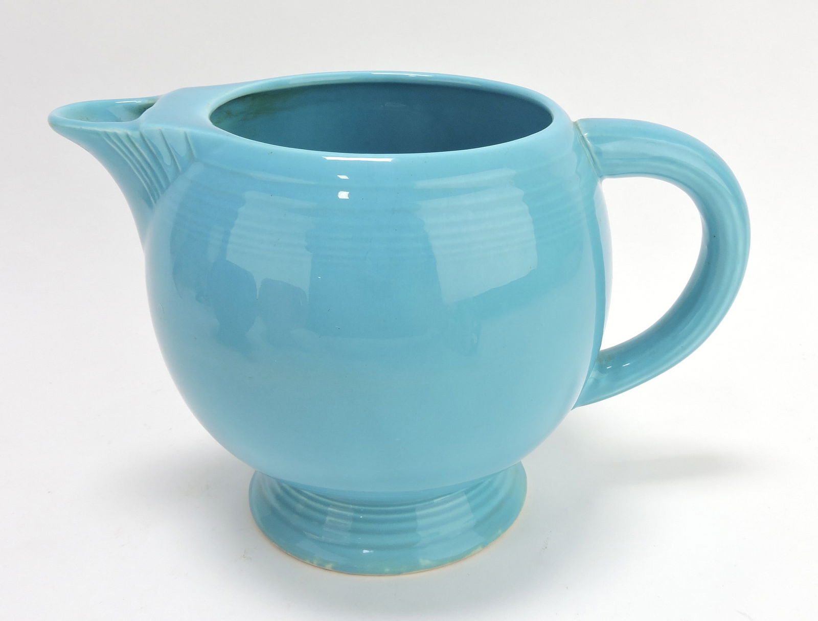 Fiesta ice lip pitcher, turquoise (1 of 1)