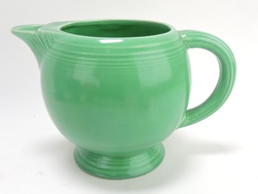 Fiesta ice lip pitcher, green, crazing