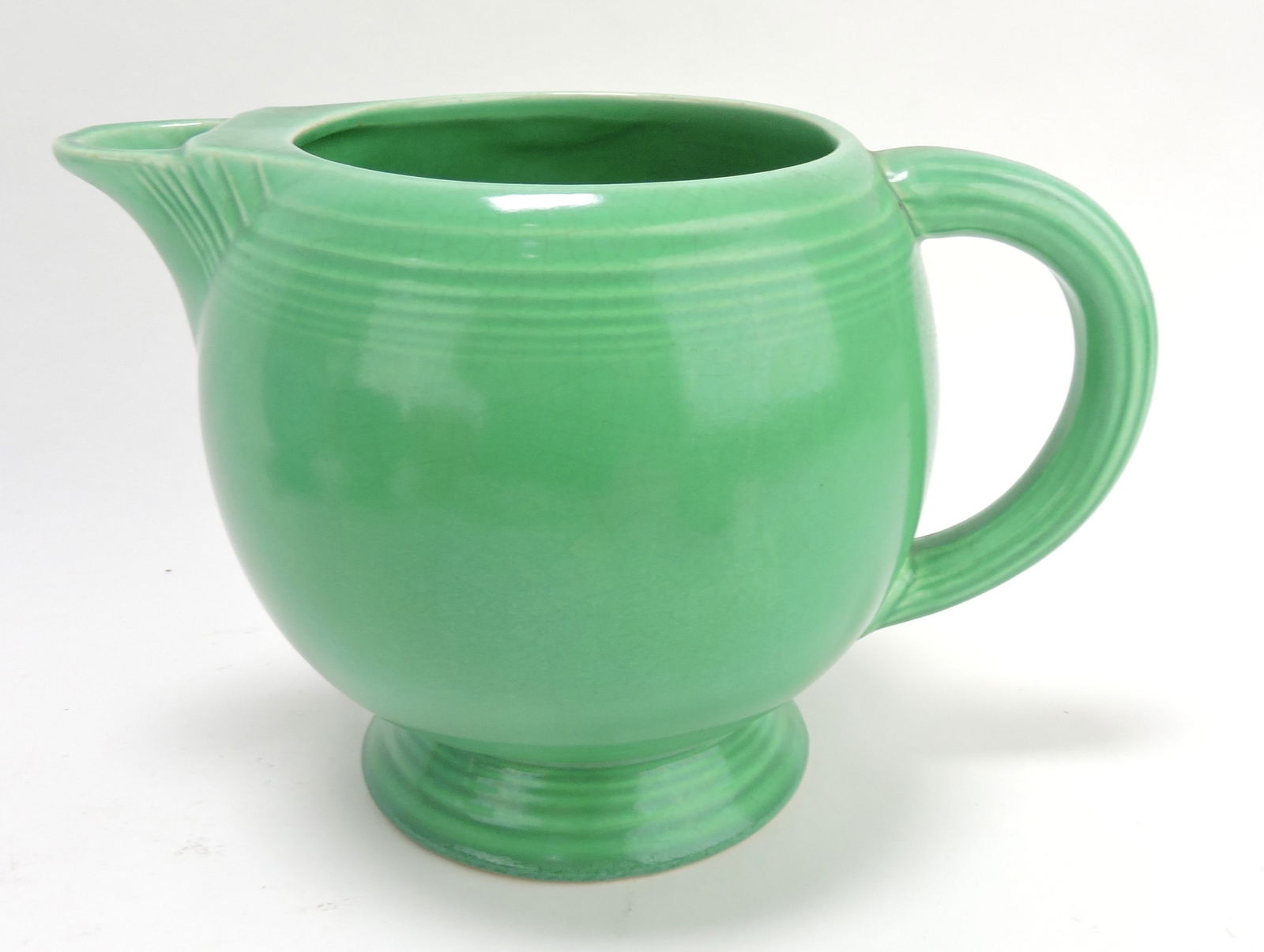 Fiesta ice lip pitcher, green, crazing (1 of 1)
