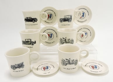 Fiesta lot of 6 Buick mugs and ashtrays