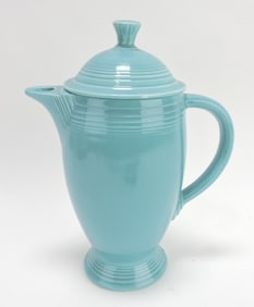 Fiesta coffee pot, turquoise