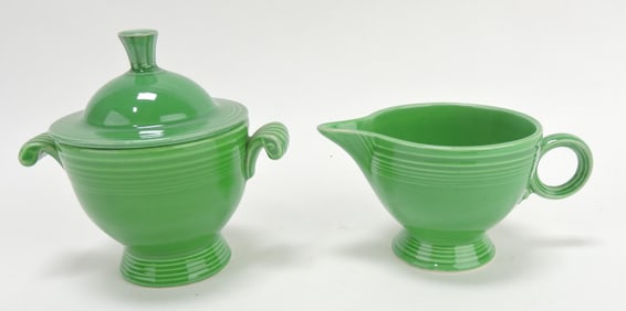 Fiesta cream & sugar, medium green