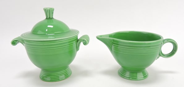 Fiesta cream & sugar, medium green