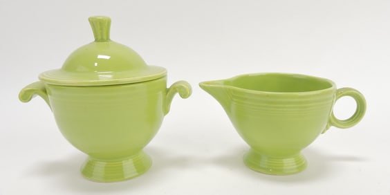 Fiesta cream & sugar, chartreuse
