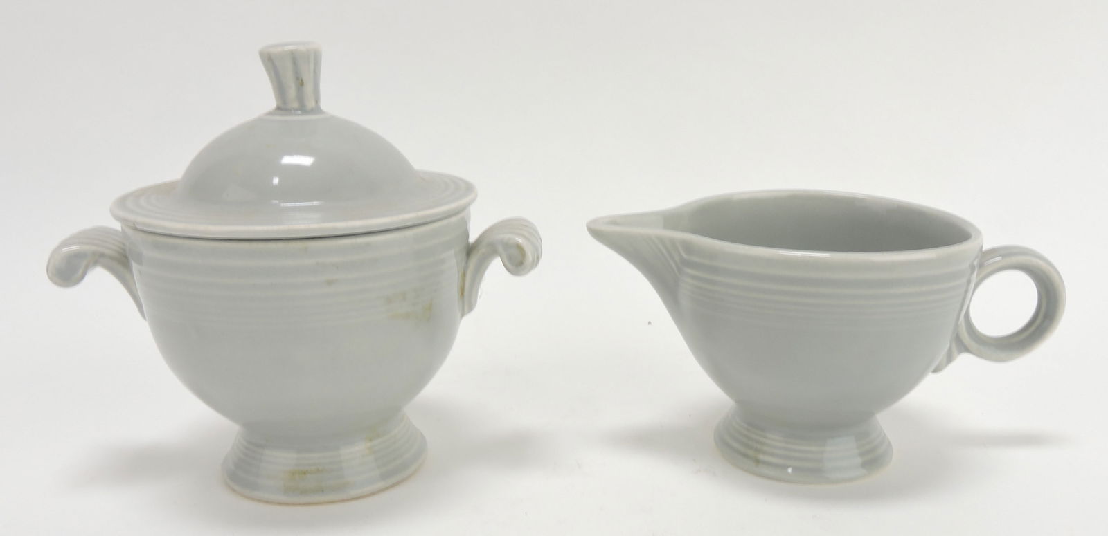 Fiesta cream & sugar, gray: .