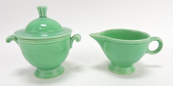 Fiesta cream & sugar, green