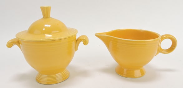 Fiesta cream & sugar, yellow